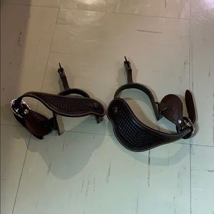 Cowboy boot spurs genuine real leather